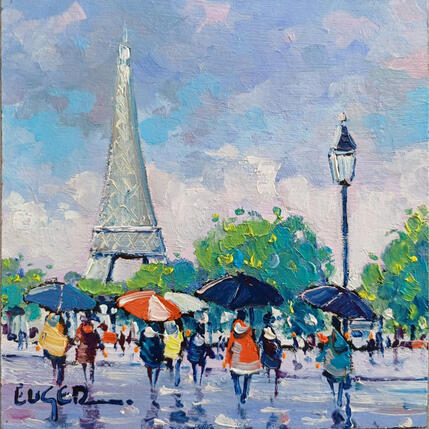 Gemälde PLUIE PLACE DE LA CONCORDE von Euger | Gemälde