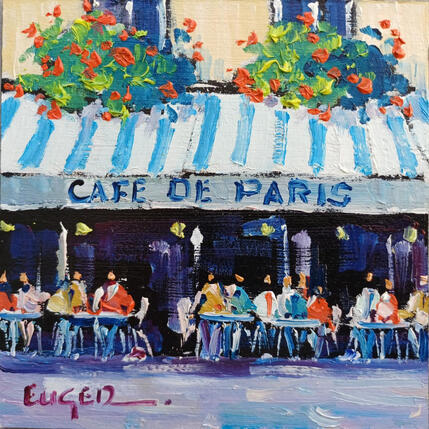 Peinture TERRASSE A PARIS par Euger | Tableau