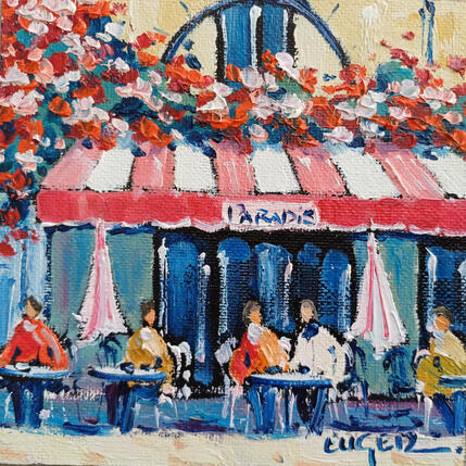 Peinture TERRASSE QUARTIER DU MARAIS A PARIS par Euger | Tableau