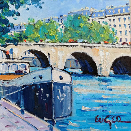 Peinture QUAIS DE SEINE A PARIS par Euger | Tableau
