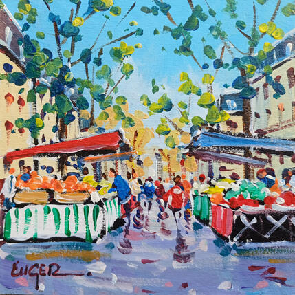 Peinture MARCHE ALIGRE A PARIS par Euger | Tableau