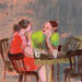 Painting Ce que nous seuls savons by Ral Lourdes | Painting Figurative Life style Wood Acrylic