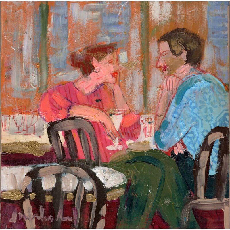 Painting J’aime quand tu restes by Ral Lourdes | Painting Figurative Life style Acrylic