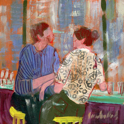 Painting Comme d’habitude, à tes côtés by Ral Lourdes | Painting