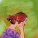 Painting Le temps entre deux pages by Ral Lourdes | Painting Figurative Life style Acrylic