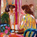 Painting J’avais tellement hâte de te voir by Ral Lourdes | Painting Figurative Life style Acrylic