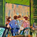 Painting Ce café où l’on revient toujours by Ral Lourdes | Painting Figurative Life style Acrylic