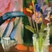 Painting Ce café où l’on revient toujours by Ral Lourdes | Painting Figurative Life style Acrylic