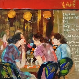 Painting Quand il reste encore une histoire by Ral Lourdes | Painting Figurative Acrylic Life style