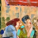 Painting Tout près de toi by Ral Lourdes | Painting Figurative Life style Acrylic