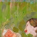 Painting Le silence qui me tient compagnie by Ral Lourdes | Painting Figurative Life style Acrylic