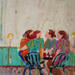Painting Quand l’après-midi s’étire by Ral Lourdes | Painting Figurative Life style Acrylic