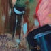 Painting Quand la ville reste dehors by Ral Lourdes | Painting Figurative Acrylic
