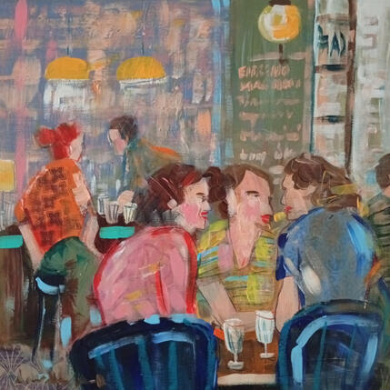 Painting Quand la ville reste dehors by Ral Lourdes | Painting