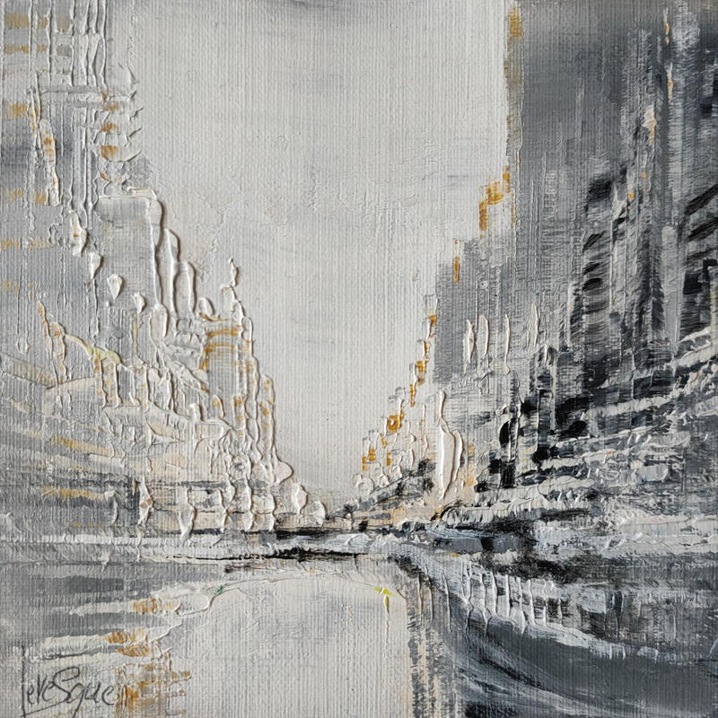 Peinture La Seine par Levesque Emmanuelle | Tableau Huile