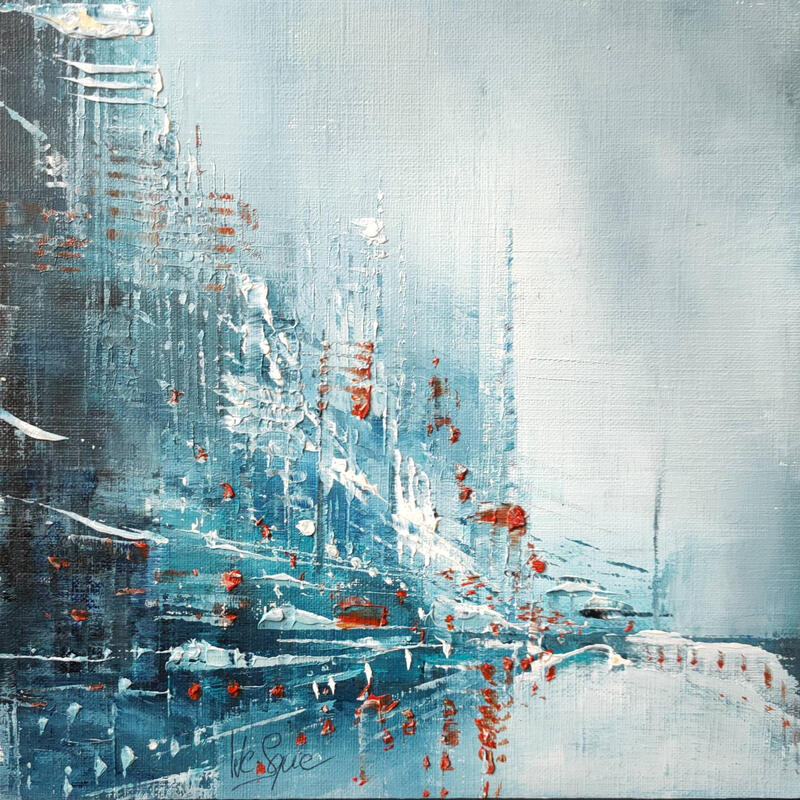 Peinture Rouge froid par Levesque Emmanuelle | Tableau Huile