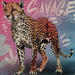 Painting Guépard by Lemoine Mael | Painting Pop-art Pop icons Graffiti Acrylic