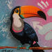 Painting Toucan by Lemoine Mael | Painting Pop-art Pop icons Graffiti Acrylic