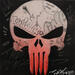 Painting Punisher by Lemoine Mael | Painting Pop-art Pop icons Graffiti Acrylic