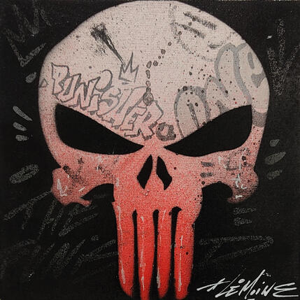 Painting Punisher by Lemoine Mael | Painting Pop-art Acrylic, Graffiti Pop icons