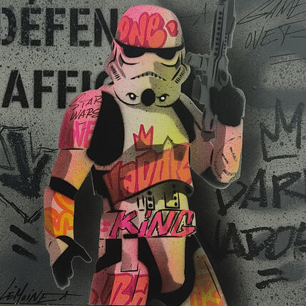 Painting Stormtrooper by Lemoine Mael | Painting Pop-art Acrylic, Graffiti Pop icons