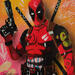 Painting Deadpool by Lemoine Mael | Painting Pop-art Pop icons Graffiti Acrylic