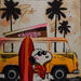 Painting Snoopy Van by Lemoine Mael | Painting Pop-art Pop icons Graffiti Acrylic