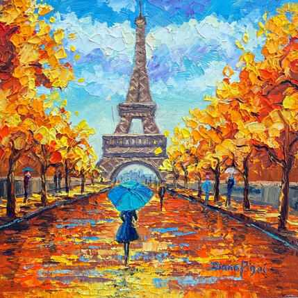 Painting Autumn Gold by Pigni Diana | Painting Impressionism Oil Architecture, Landscapes, Pop icons, Urban