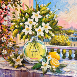 Painting A Fresh Spring Morning by Pigni Diana | Painting Impressionism Oil Architecture, Life style, Still-life