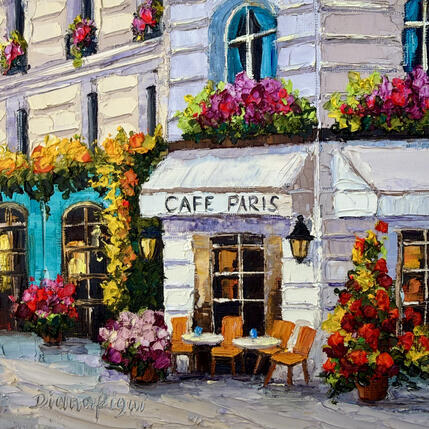 Painting A Table in Bloom by Pigni Diana | Painting Impressionism Oil Architecture, Landscapes, Urban