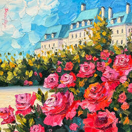 Painting Roses of Luxembourg by Pigni Diana | Painting Impressionism Oil Architecture, Landscapes, Pop icons, Urban