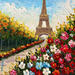 Painting Blooming Paris by Pigni Diana | Painting Impressionism Landscapes Urban Architecture Oil