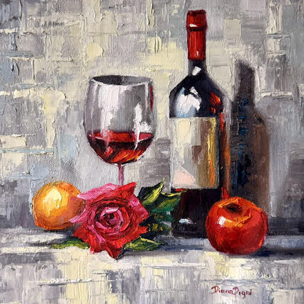 Painting Simple Pleasures by Pigni Diana | Painting Impressionism Oil Life style, Minimalist, Still-life