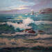 Painting Olas final by Cabello Ruiz Jose | Painting Figurative Marine Oil
