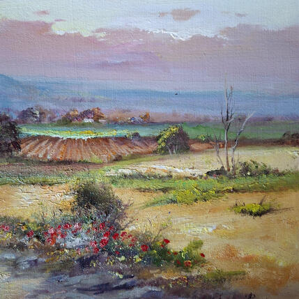 Painting Final del verano by Cabello Ruiz Jose | Painting Figurative Oil Landscapes