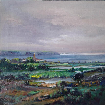 Painting Buscando el mar by Cabello Ruiz Jose | Painting Figurative Oil Landscapes