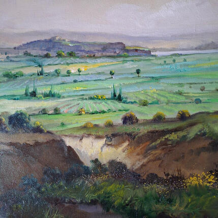 Painting Terraplen by Cabello Ruiz Jose | Painting Figurative Oil Landscapes