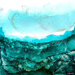 Painting Poésie givrée 3541 by Depaire Silvia | Painting Abstract Acrylic Landscapes, Marine, Minimalist