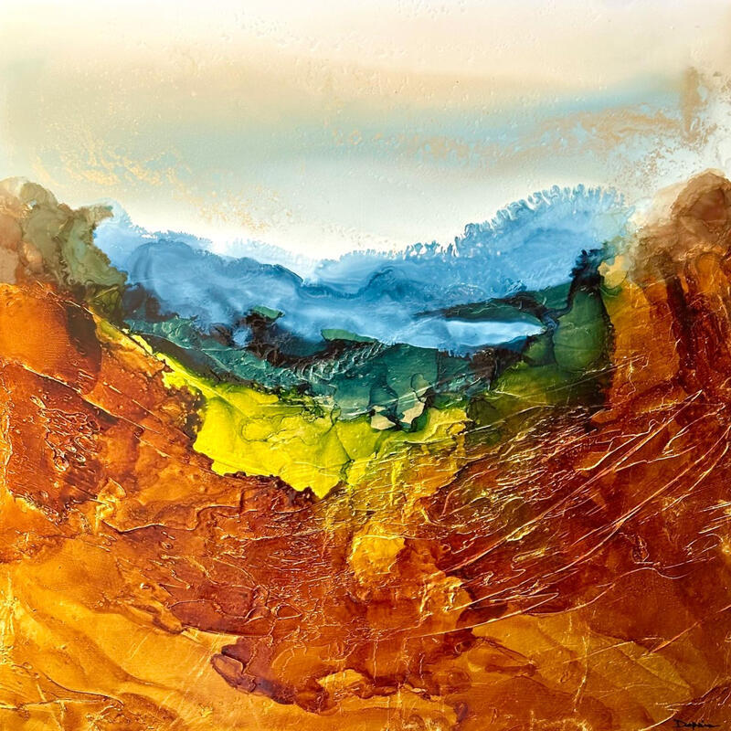 Painting Bronze Age 3470 by Depaire Silvia | Painting Abstract Landscapes Marine Minimalist Acrylic