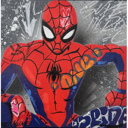 Painting Spider by Lemoine Mael | Painting Pop-art Acrylic, Graffiti Pop icons
