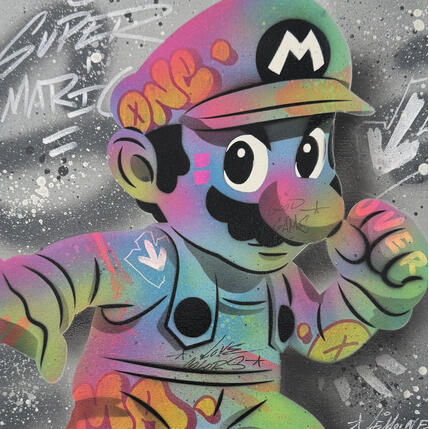 Painting Mario by Lemoine Mael | Painting