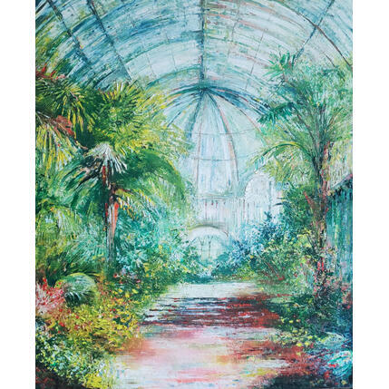 Peinture Jardin exotique par Levesque Emmanuelle | Tableau