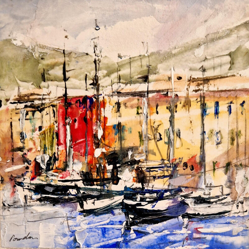 Painting le vieux port by Poumelin Richard | Painting Figurative Landscapes Oil