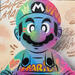 Gemälde Super Mario von Lemoine Mael | Gemälde Pop-Art Pop-Ikonen Graffiti Acryl
