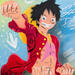 Gemälde Luffy von Lemoine Mael | Gemälde Pop-Art Pop-Ikonen Graffiti Acryl