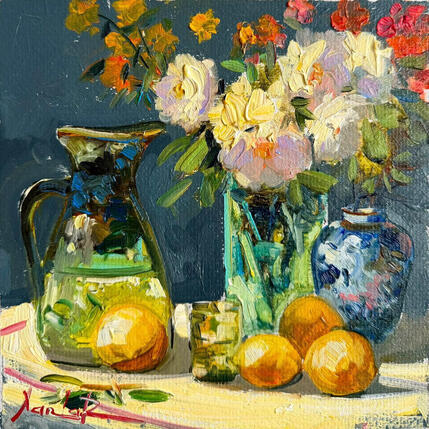 Gemälde Oranges and a Pitcher von Xanlar | Gemälde