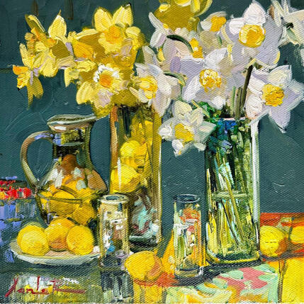 Gemälde Golden Daffodils von Xanlar | Gemälde