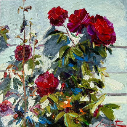 Gemälde Red Blossoms von Xanlar | Gemälde