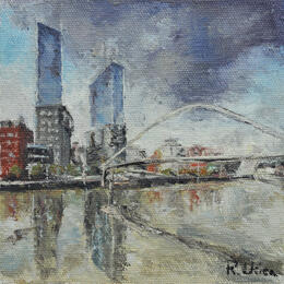Peinture Un recuerdo para ti par Fuensanta R. Urien | Tableau Réalisme Huile Architecture