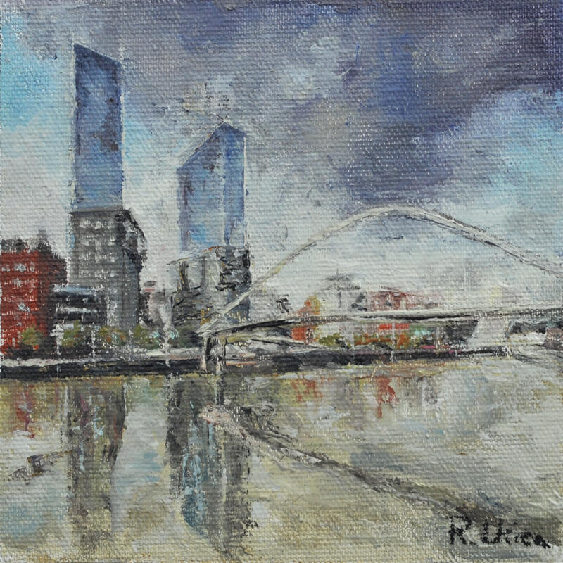 Peinture Un recuerdo para ti par Fuensanta R. Urien | Tableau Réalisme Architecture Huile
